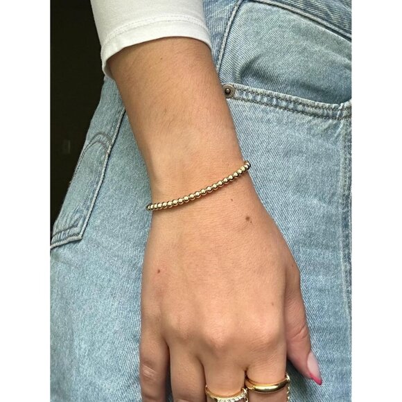 Beaded Charm Blue Stack Bracelet Women Vintage Flower Handmade Romantic Jewelry - Picture 4 of 6